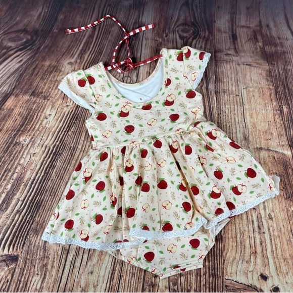 Love and Grow Clothing Apple Romper - Picture 2 of 3